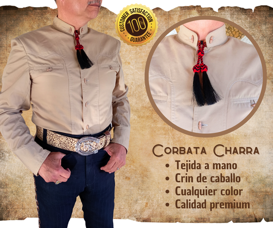 CORBATA CHARRA CON CRIN DE CABALLO