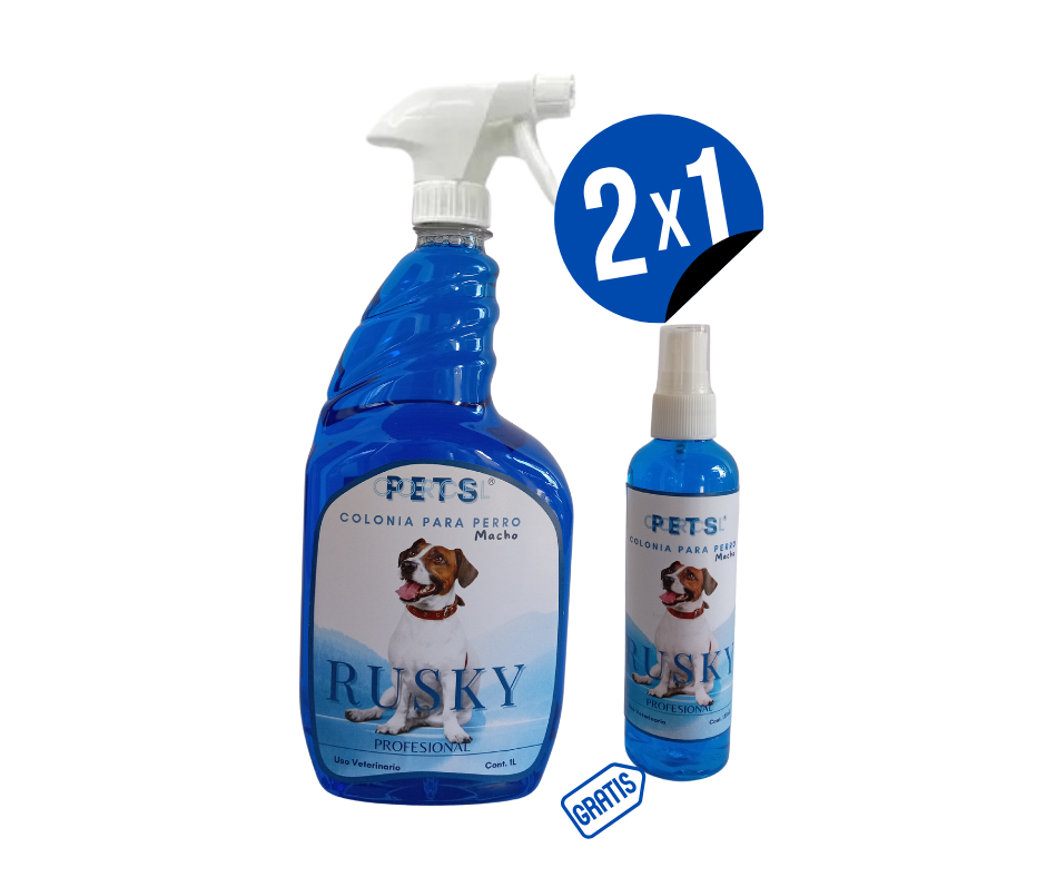 COLONIA PARA PERRO MACHO RUSKY 2X1