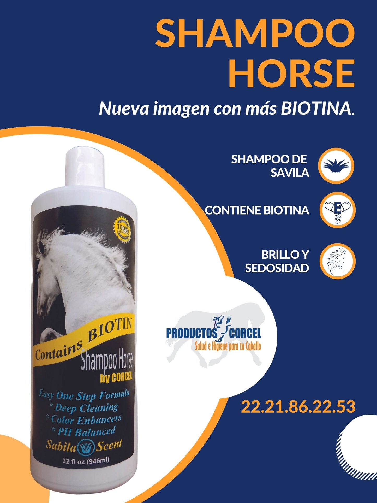 SHAMPOO PARA CABALLO CON BIOTINA